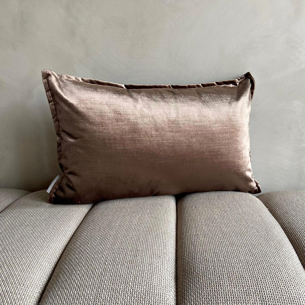 Cushion velvet taupe/stone