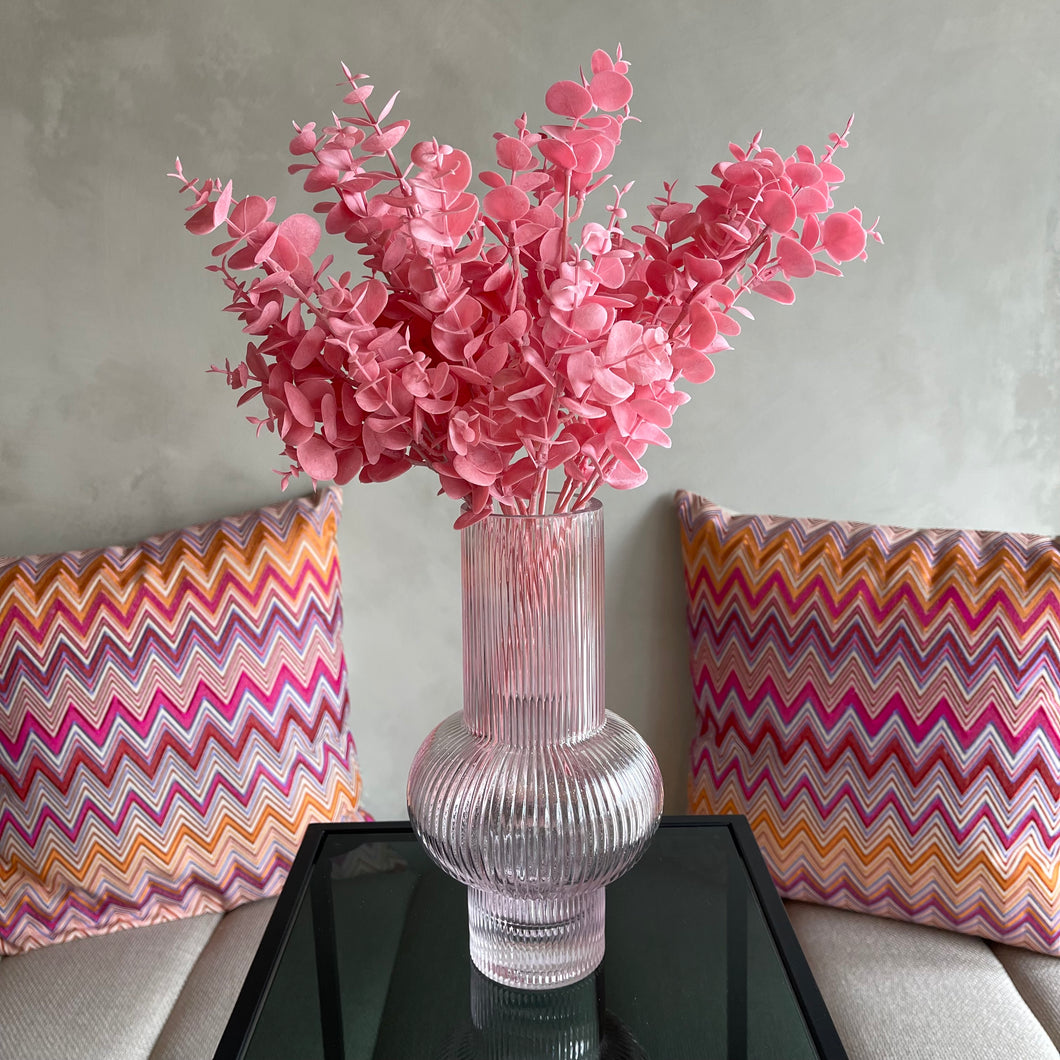 Vase ribble pink 25cm